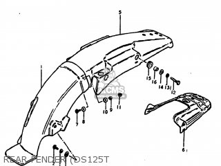 REAR FENDER (DS125T - DS125 1981 (X) USA (E03)
