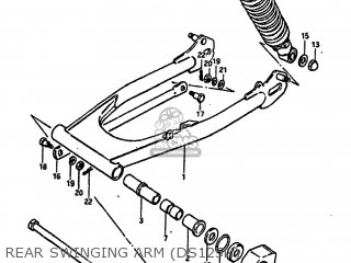 REAR SWINGING ARM (DS125N) - DS125 1981 (X) USA (E03)