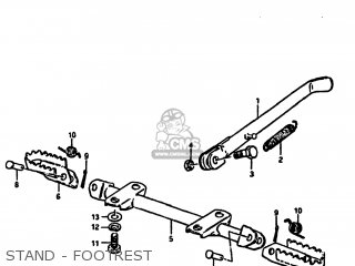 STAND - FOOTREST - DS125 1981 (X) USA (E03)