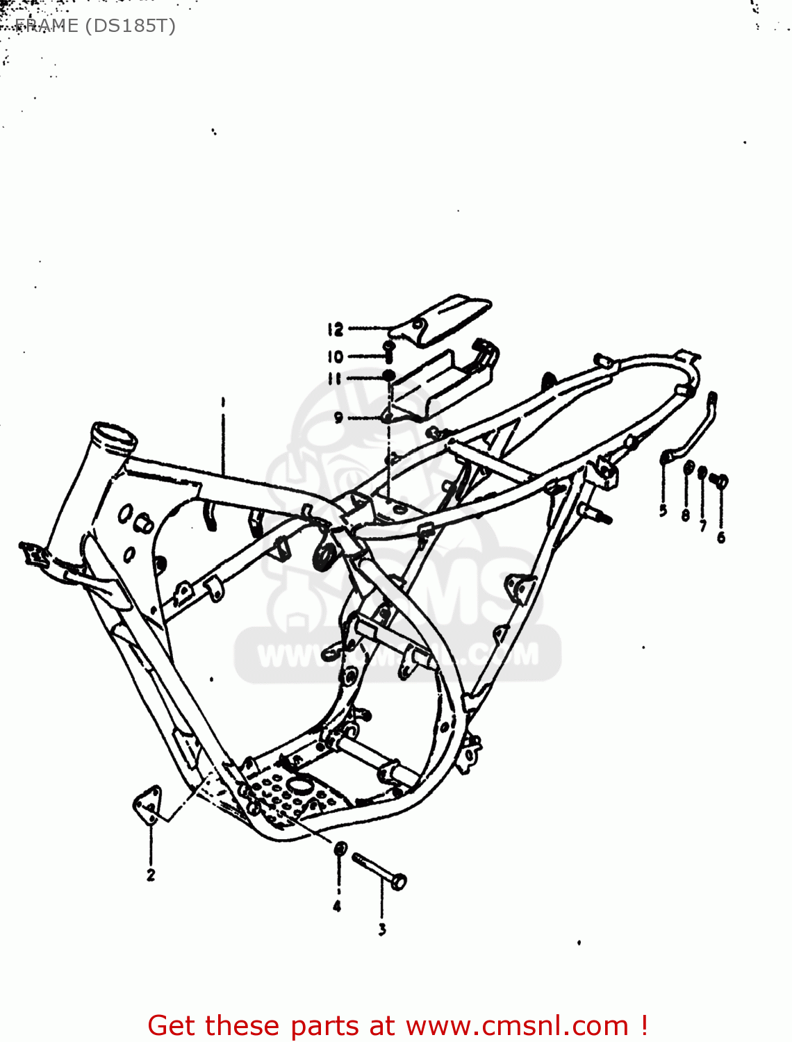 Suzuki DS185 1978 (C) USA (E03) FRAME (DS185T) - buy original FRAME ...