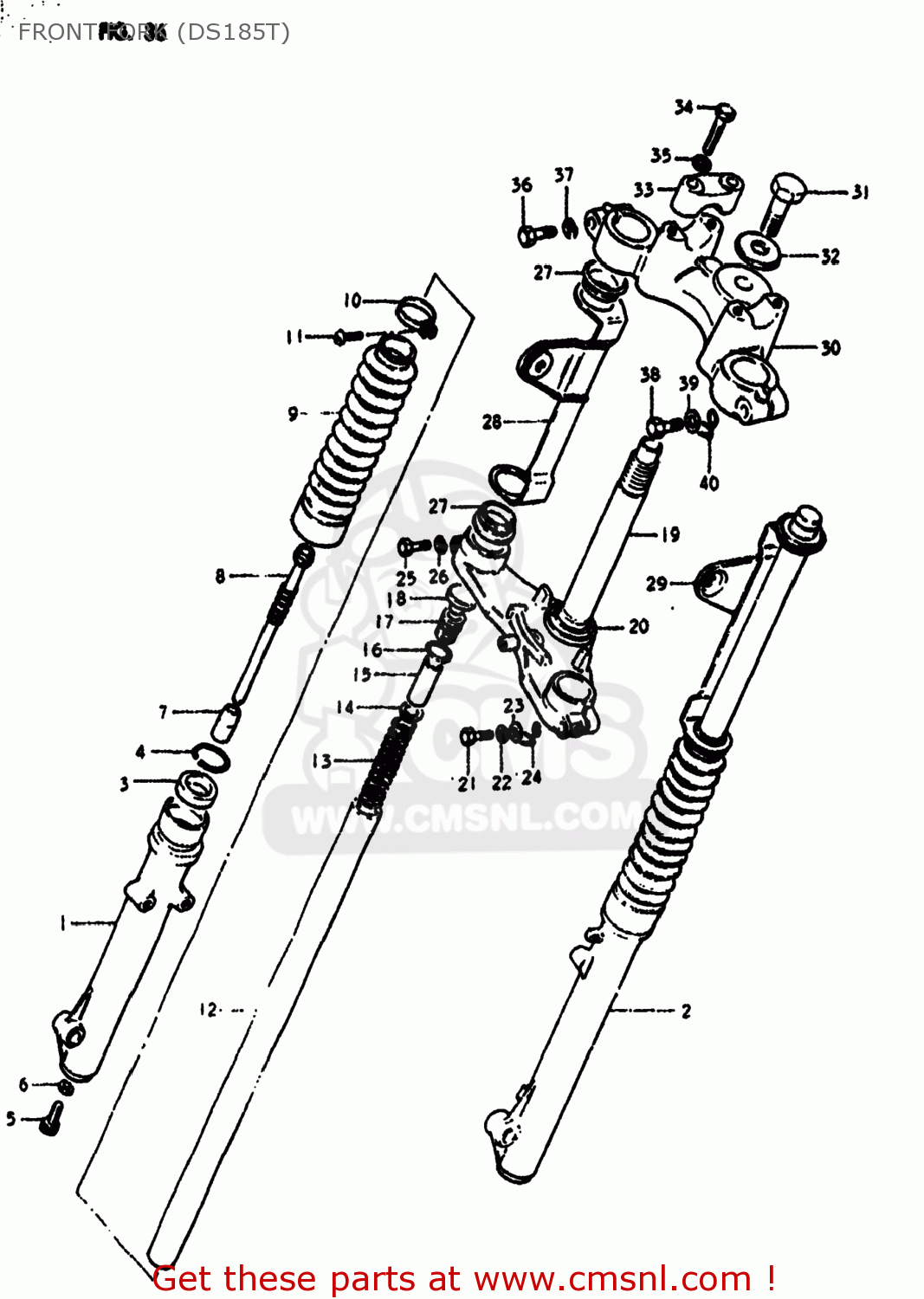 FRONT FORK (DS185T) DS185 1978 (C) USA (E03)