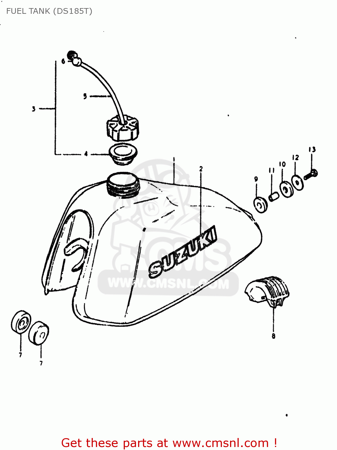 FUEL TANK (DS185T) DS185 1978 (C) USA (E03)
