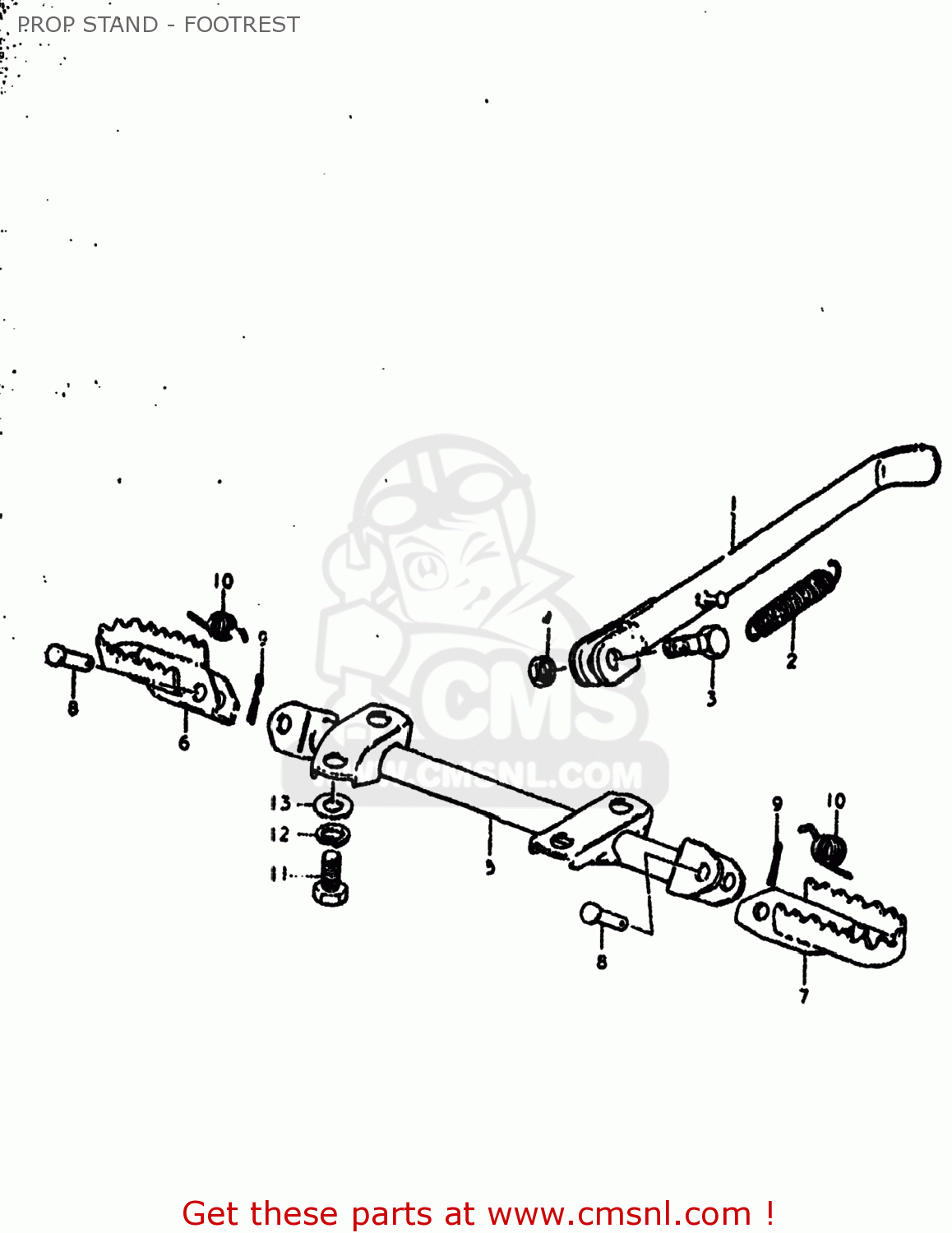 PROP STAND - FOOTREST DS185 1978 (C) USA (E03)