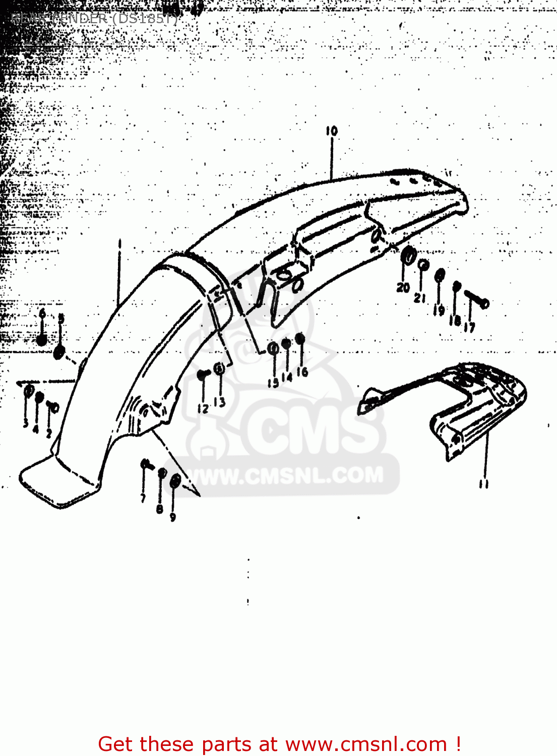 REAR FENDER (DS185T) DS185 1978 (C) USA (E03)