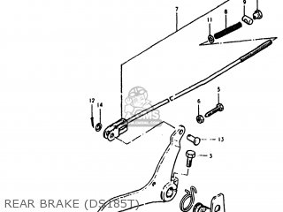 REAR BRAKE (DS185T) - DS185 1978 (C) USA (E03)