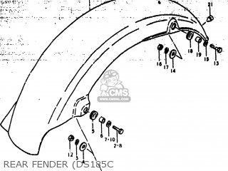 REAR FENDER (DS185C - DS185 1978 (C) USA (E03)