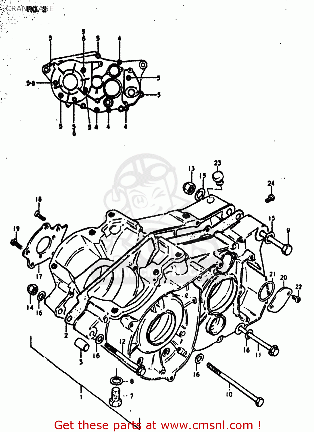 CRANKCASE DS185 1979 (N) USA (E03)