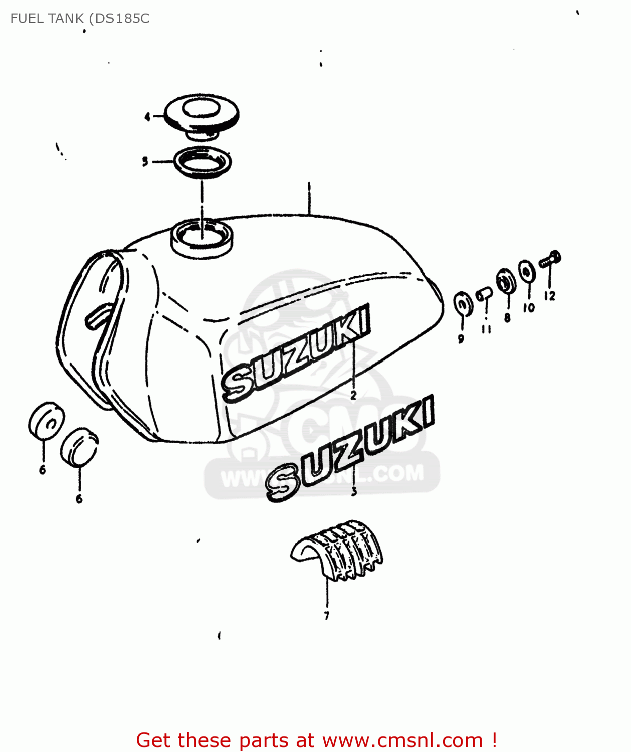 FUEL TANK (DS185C DS185 1979 (N) USA (E03)