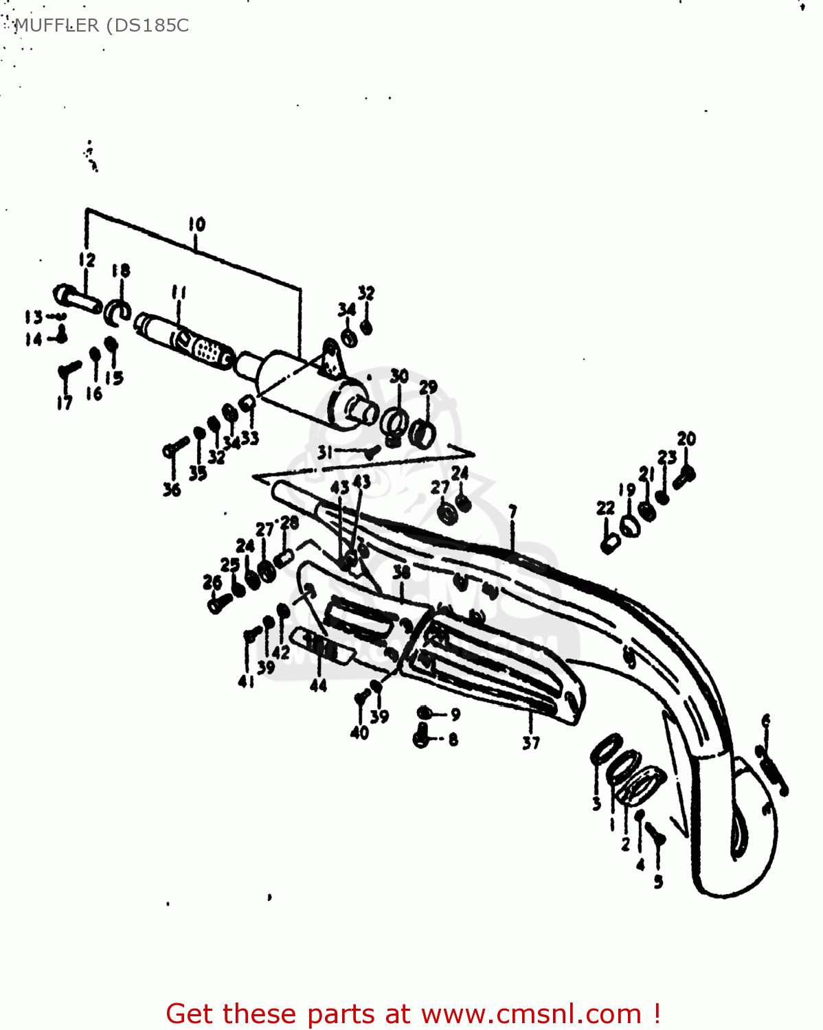 MUFFLER (DS185C DS185 1979 (N) USA (E03)