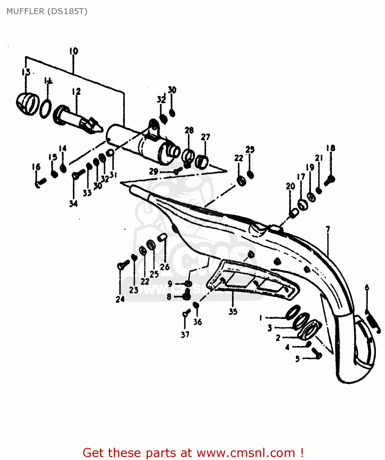 MUFFLER (DS185T) DS185 1979 (N) USA (E03)