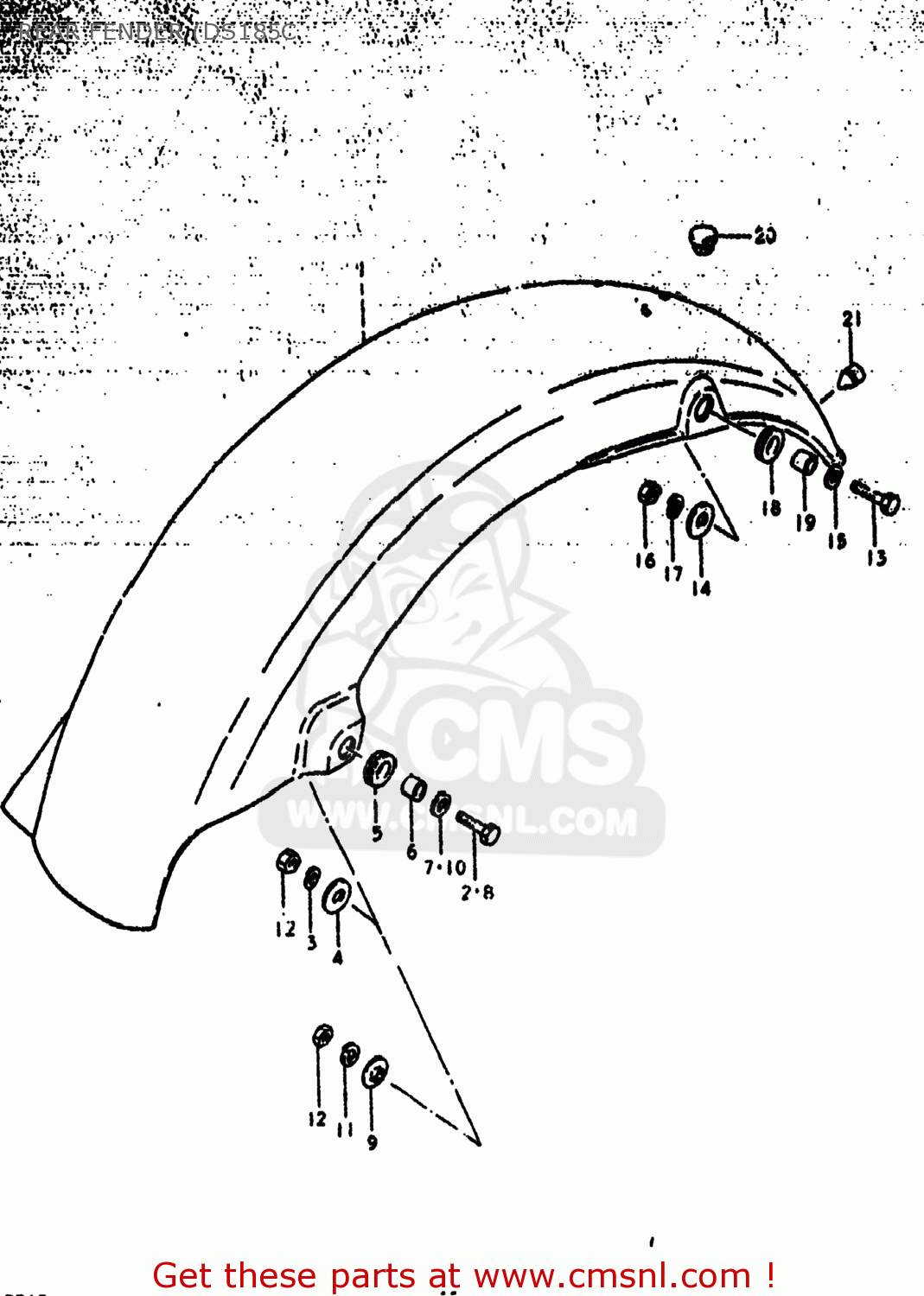 REAR FENDER (DS185C DS185 1979 (N) USA (E03)