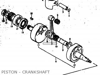 PISTON - CRANKSHAFT - DS185 1979 (N) USA (E03)
