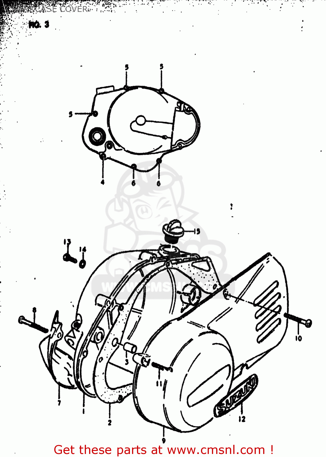 CRANKCASE COVER DS185 1980 (T) USA (E03)