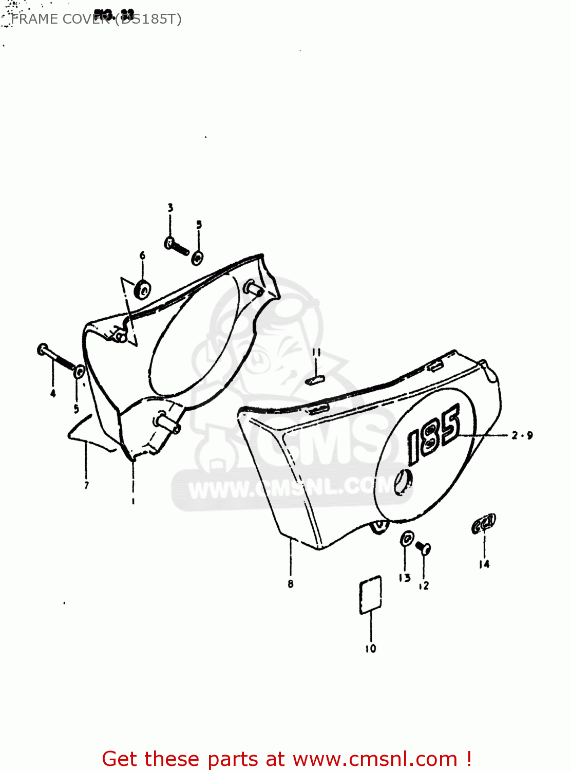 FRAME COVER (DS185T) DS185 1980 (T) USA (E03)