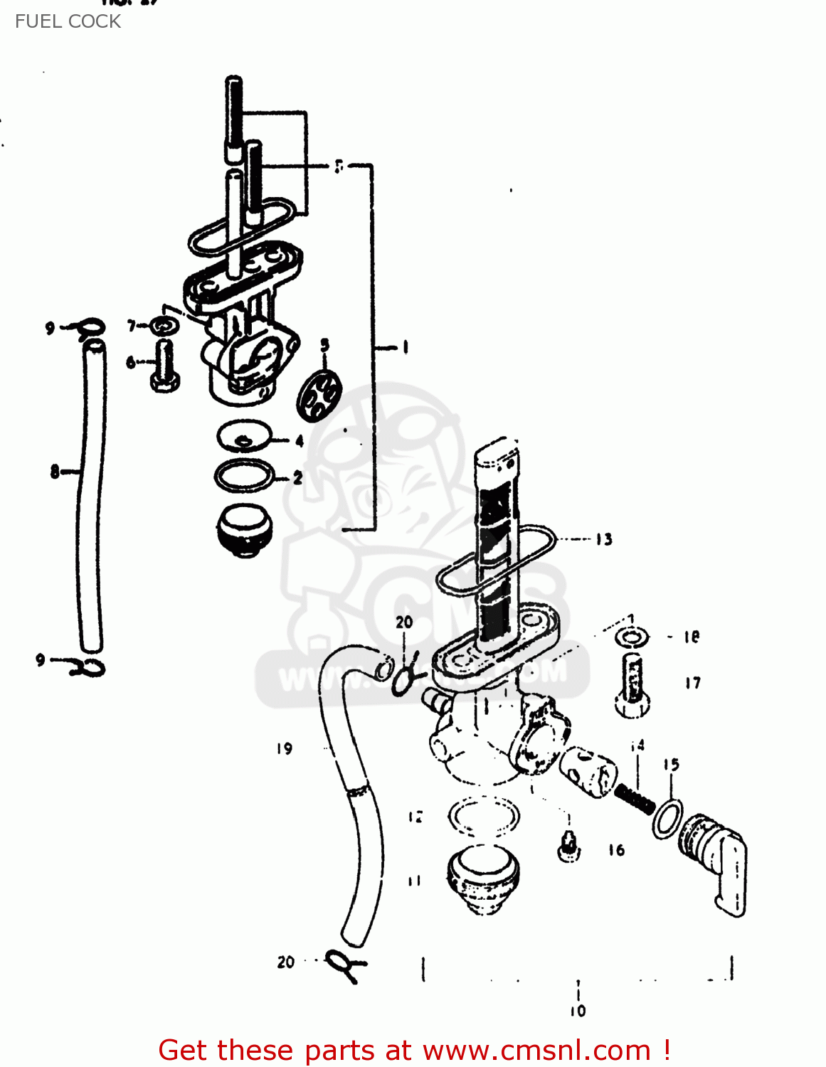 FUEL COCK DS185 1980 (T) USA (E03)