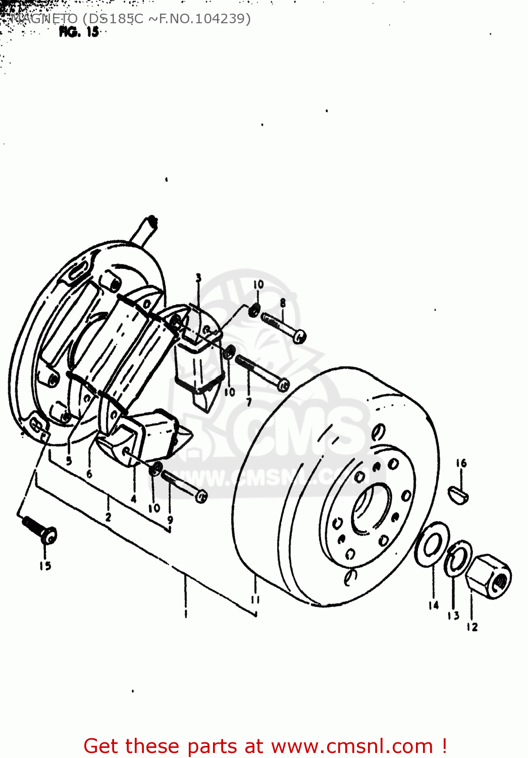 MAGNETO (DS185C ~F.NO.104239) DS185 1980 (T) USA (E03)