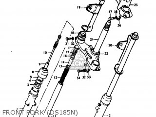 FRONT FORK (DS185N) - DS185 1980 (T) USA (E03)