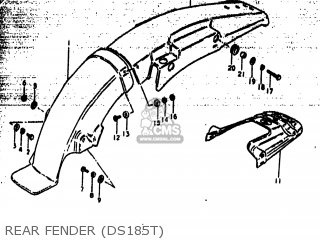 REAR FENDER (DS185T) - DS185 1980 (T) USA (E03)