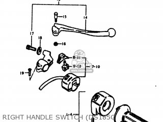 RIGHT HANDLE SWITCH (DS185C - DS185 1980 (T) USA (E03)