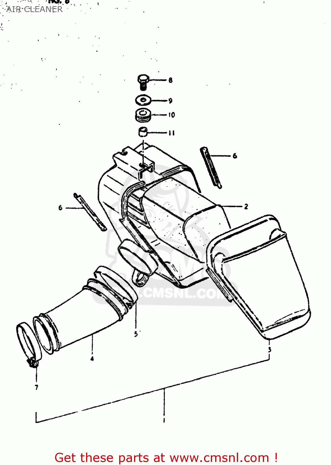 AIR CLEANER DS250 1980 (T) USA (E03)