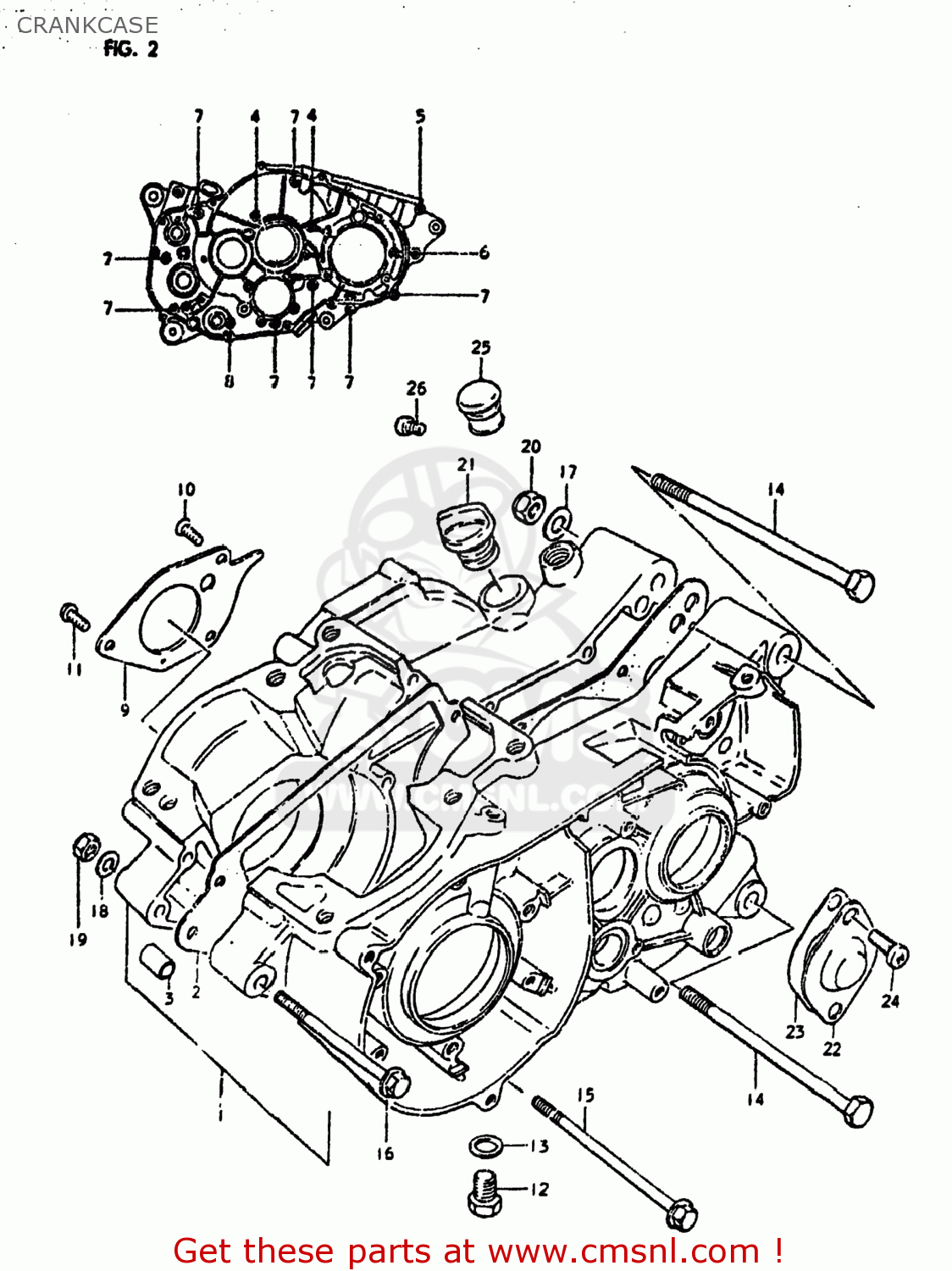 CRANKCASE DS250 1980 (T) USA (E03)