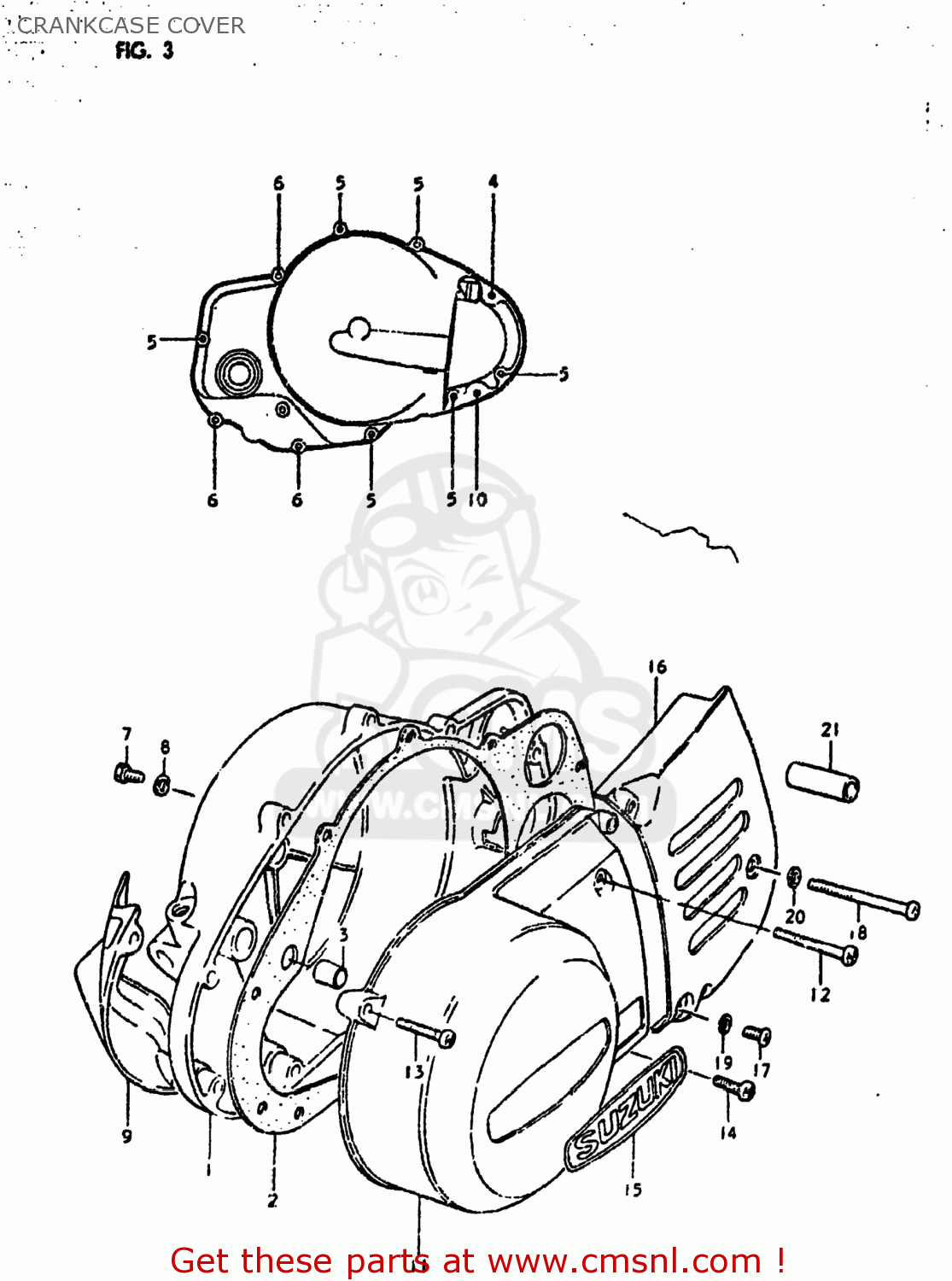 CRANKCASE COVER DS250 1980 (T) USA (E03)