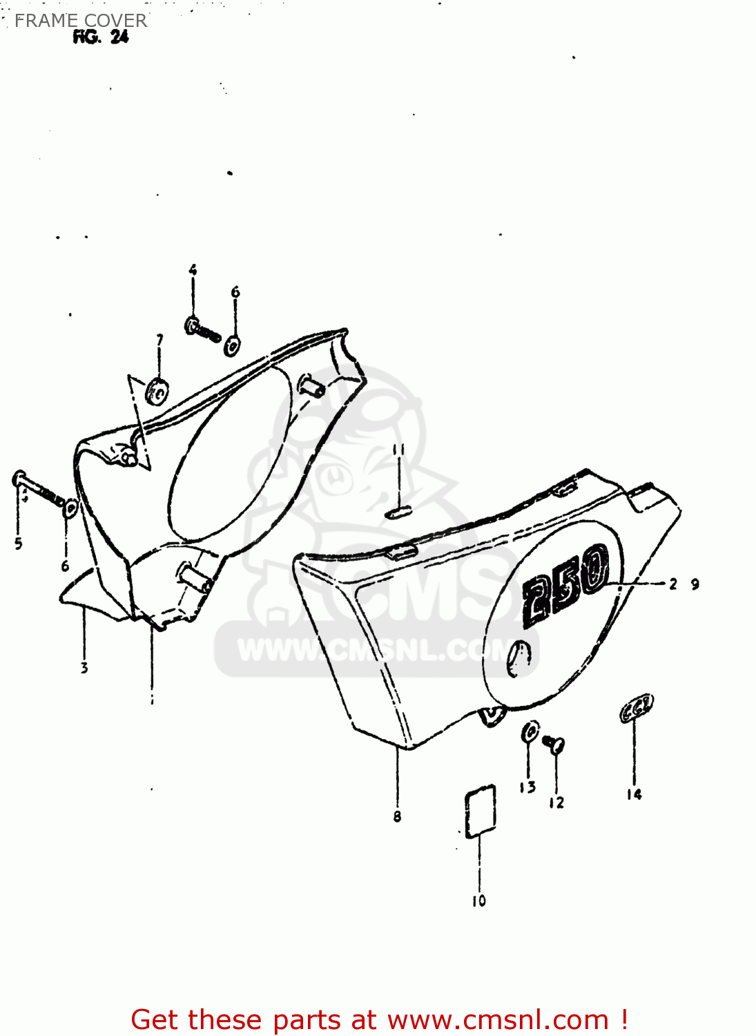FRAME COVER DS250 1980 (T) USA (E03)