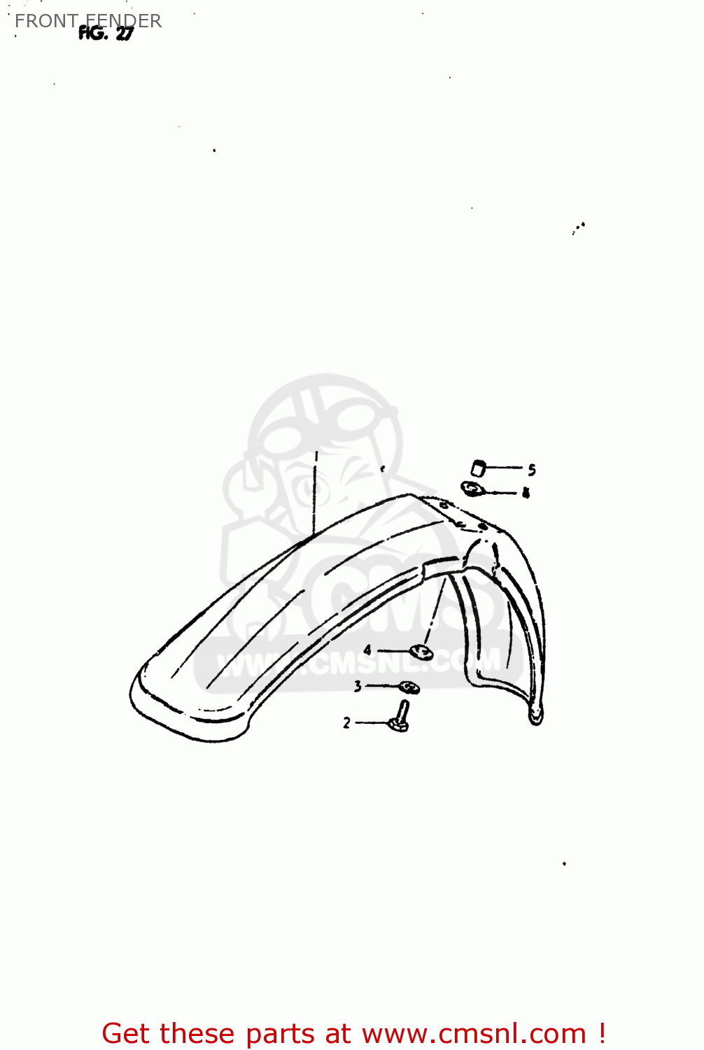 FRONT FENDER DS250 1980 (T) USA (E03)