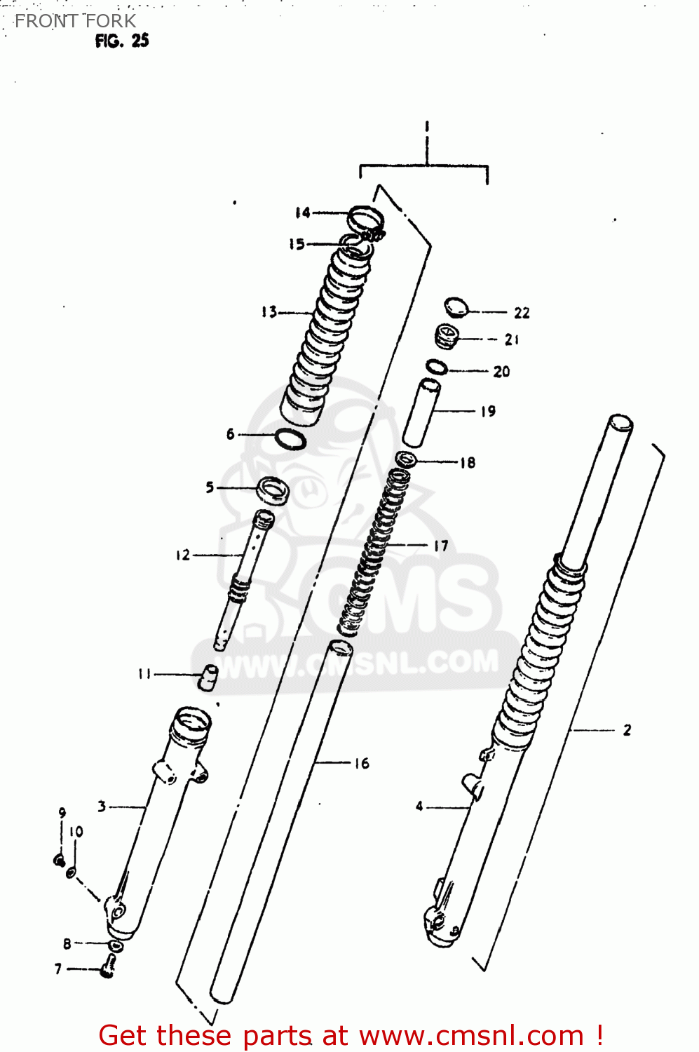 FRONT FORK DS250 1980 (T) USA (E03)