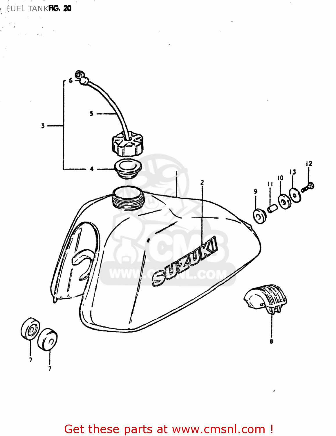 FUEL TANK DS250 1980 (T) USA (E03)
