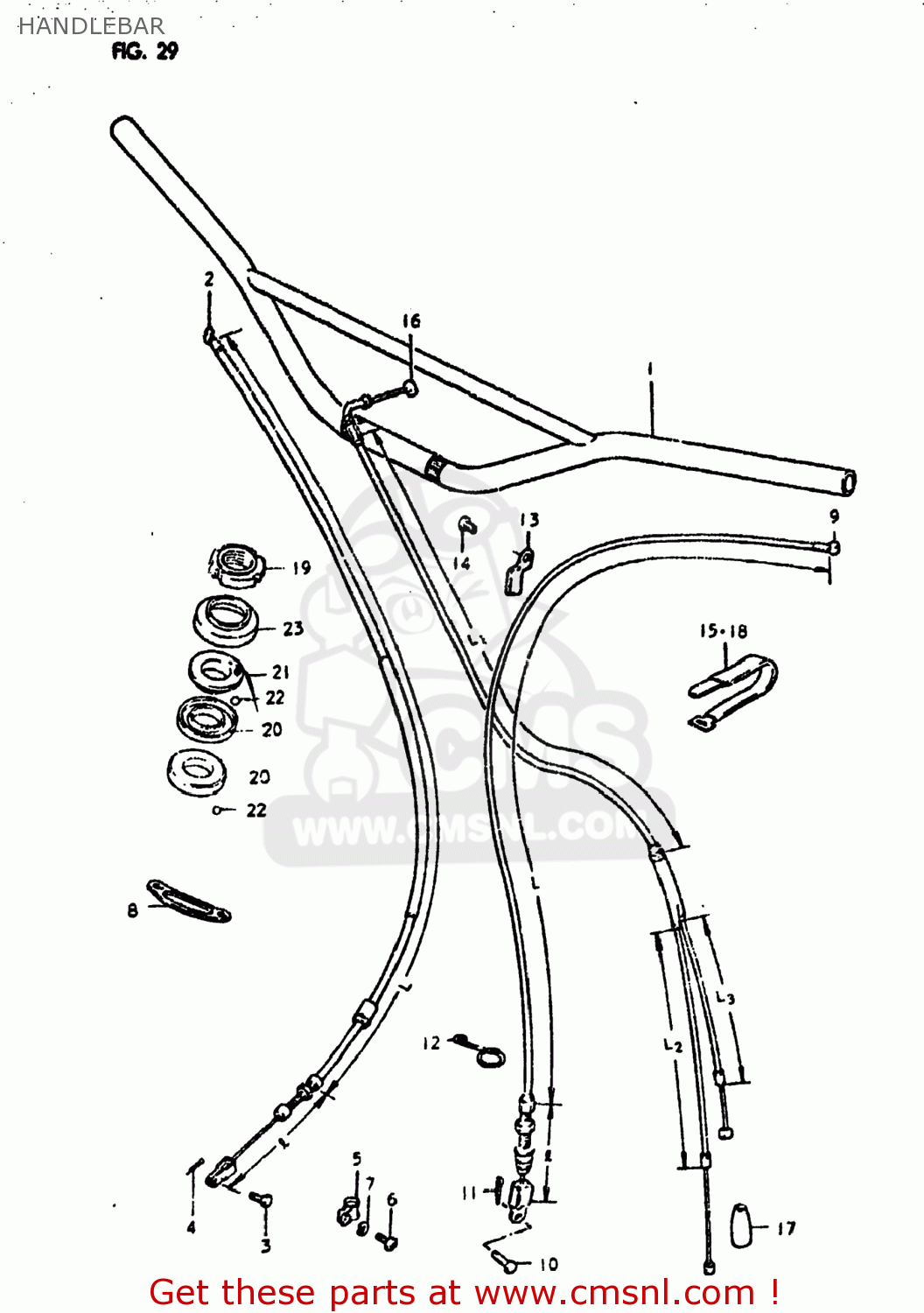HANDLEBAR DS250 1980 (T) USA (E03)