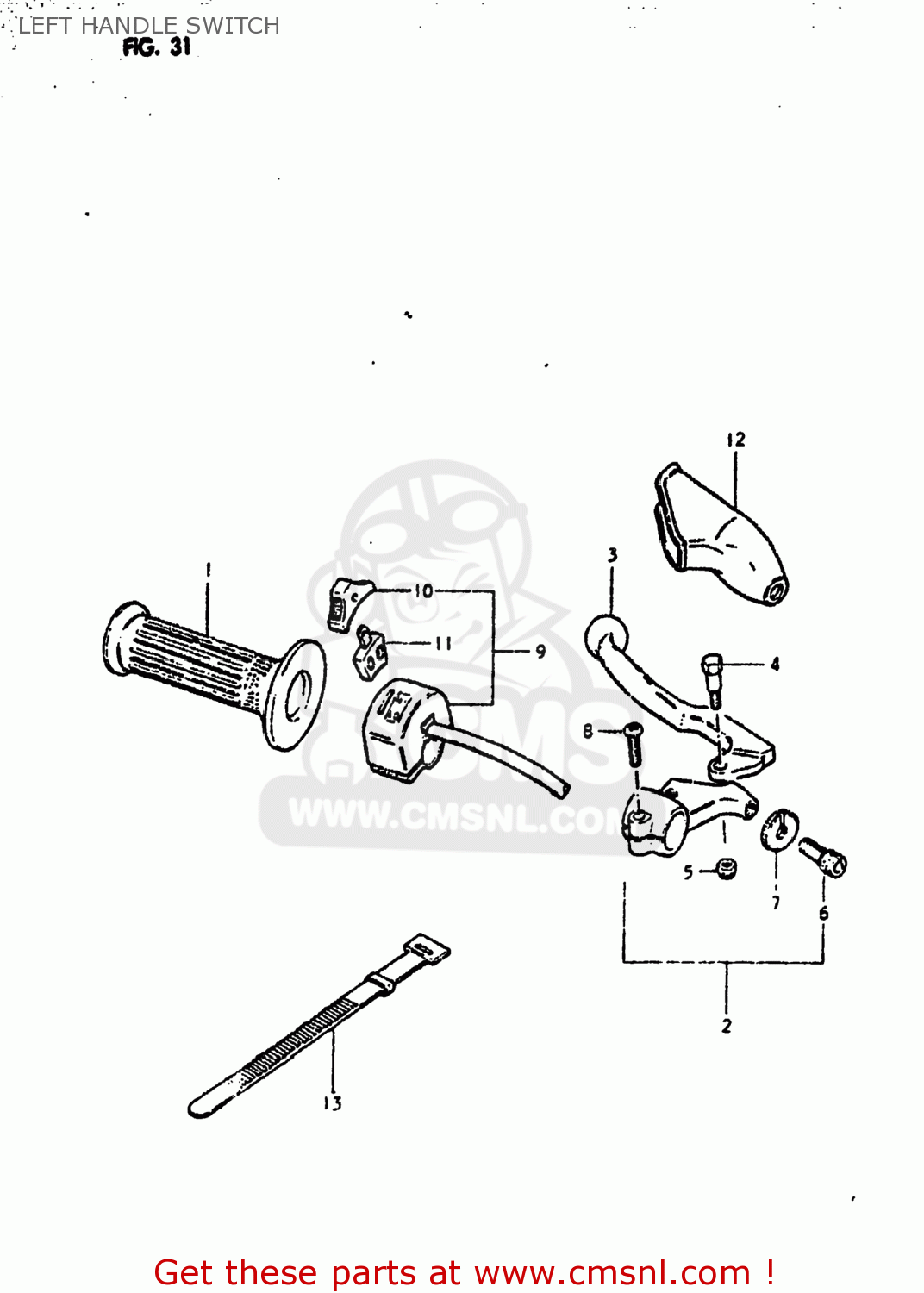 LEFT HANDLE SWITCH DS250 1980 (T) USA (E03)