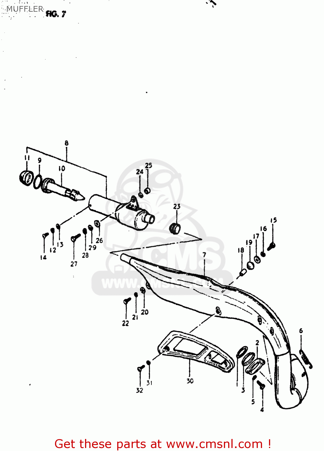 MUFFLER DS250 1980 (T) USA (E03)