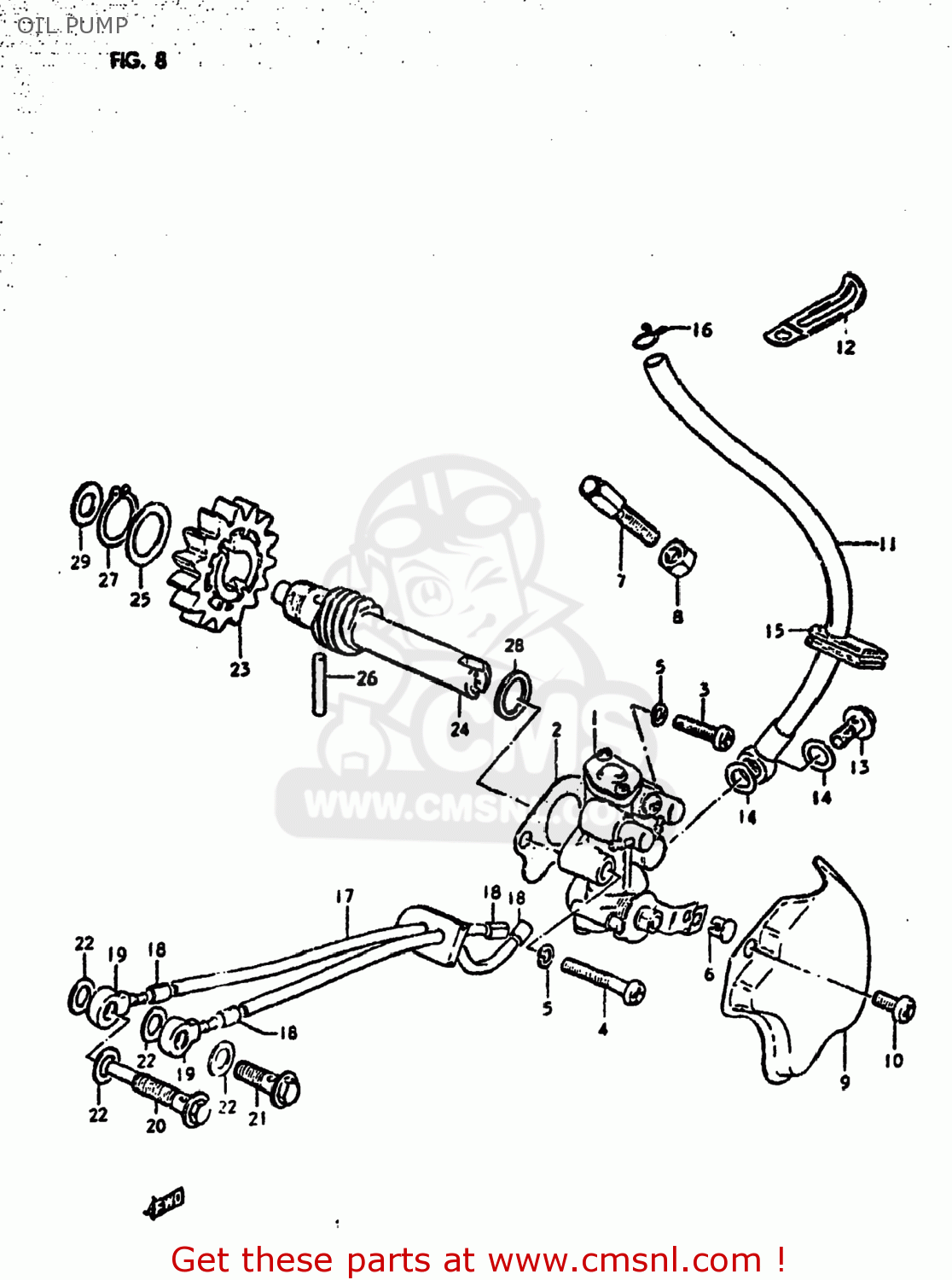 OIL PUMP DS250 1980 (T) USA (E03)