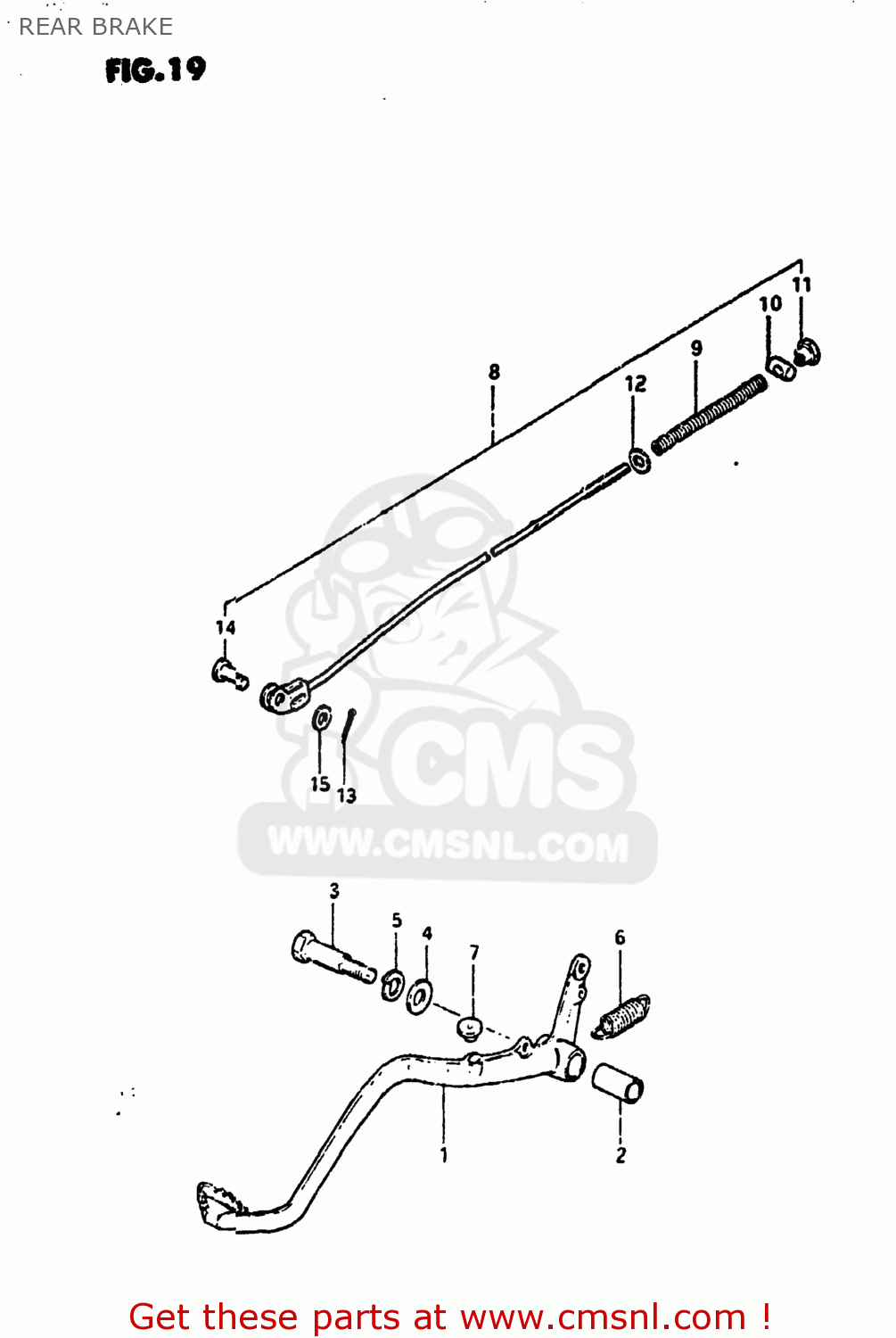 REAR BRAKE DS250 1980 (T) USA (E03)