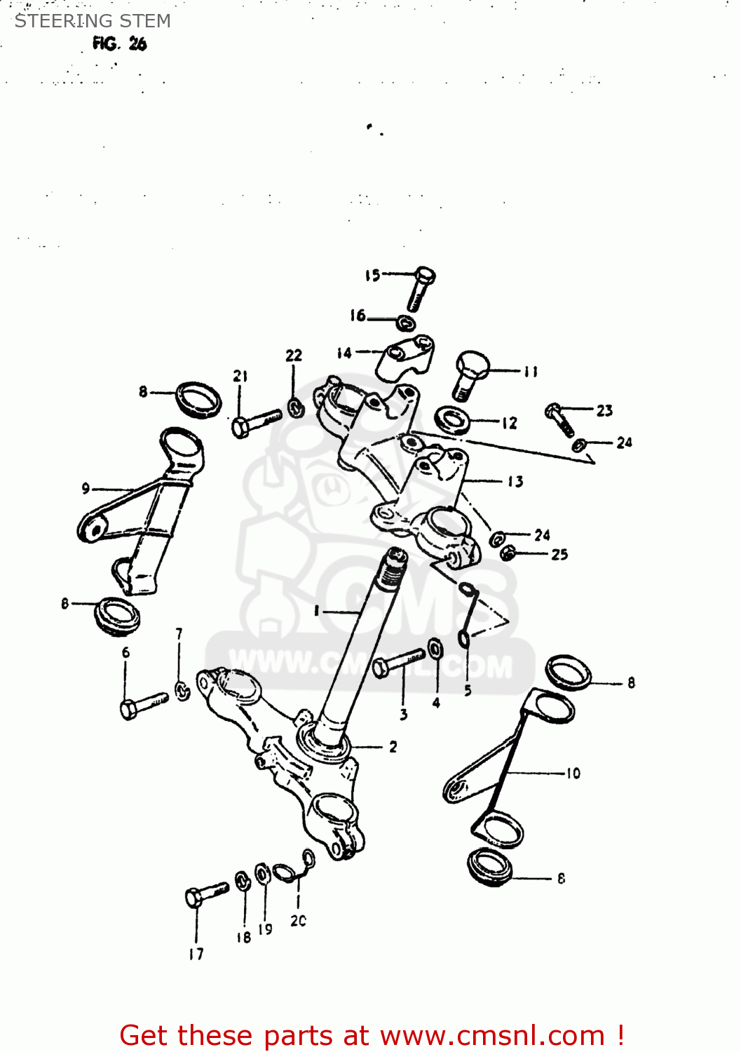 STEERING STEM DS250 1980 (T) USA (E03)