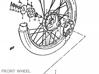 FRONT WHEEL - DS250 1980 (T) USA (E03)