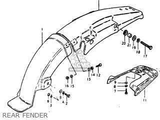 REAR FENDER - DS250 1980 (T) USA (E03)