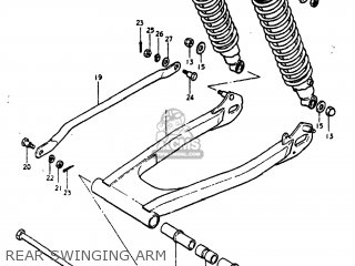 REAR SWINGING ARM - DS250 1980 (T) USA (E03)