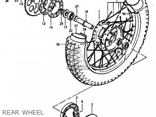 REAR WHEEL - DS250 1980 (T) USA (E03)
