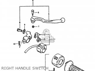 RIGHT HANDLE SWITCH - DS250 1980 (T) USA (E03)