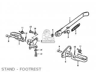 STAND - FOOTREST - DS250 1980 (T) USA (E03)