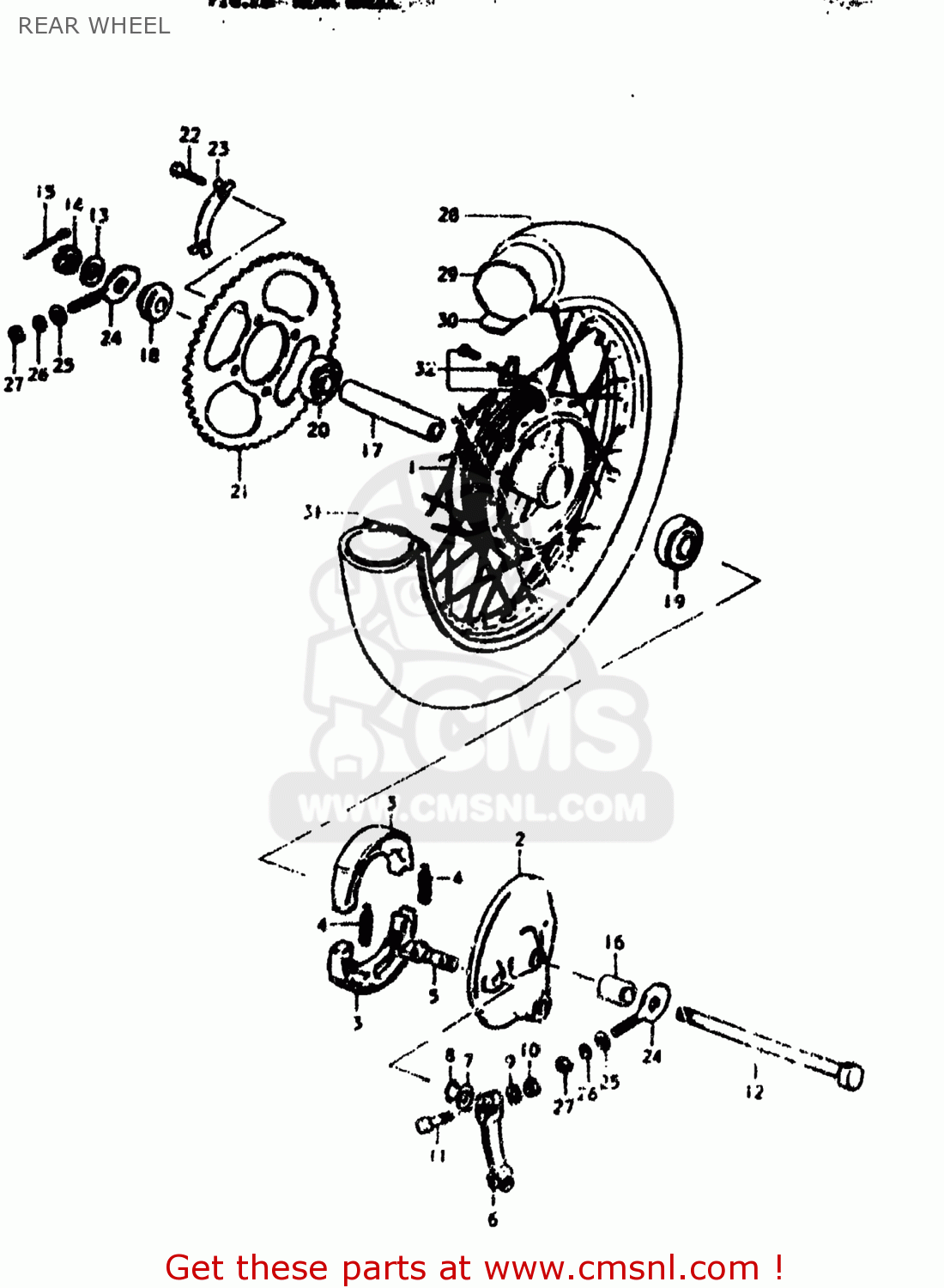 REAR WHEEL DS80 1978 (C) USA (E03)