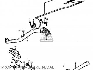 PROP STAND-BRAKE PEDAL - DS80 1978 (C) USA (E03)