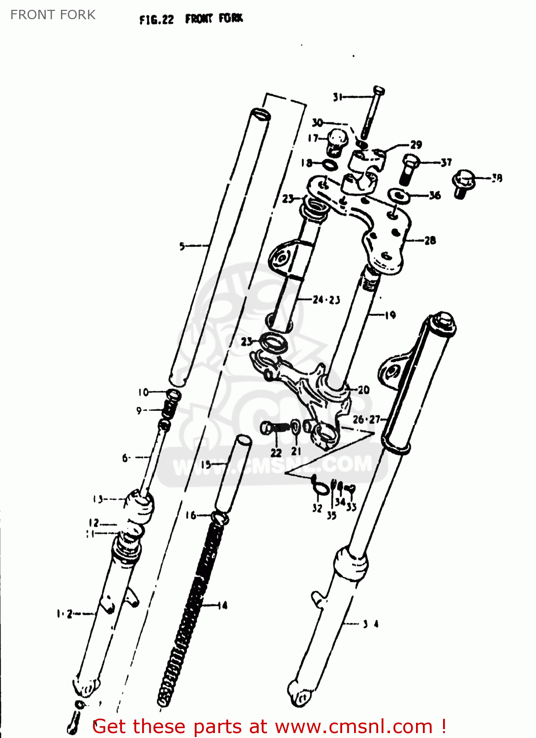 FRONT FORK DS80 1979 (N) USA (E03)