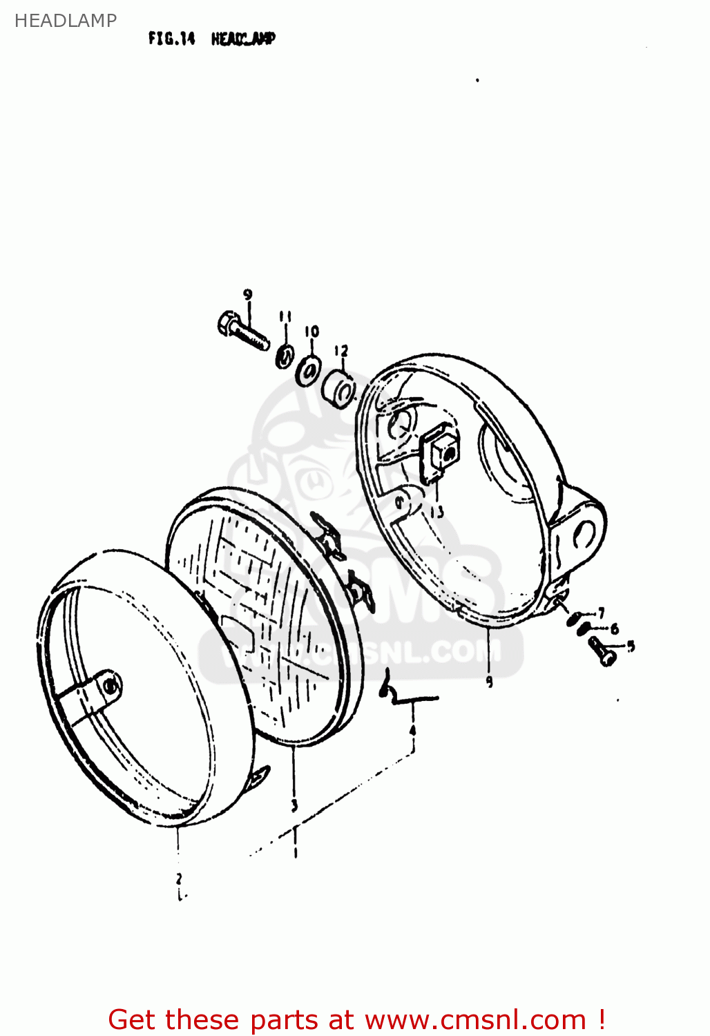 HEADLAMP DS80 1979 (N) USA (E03)
