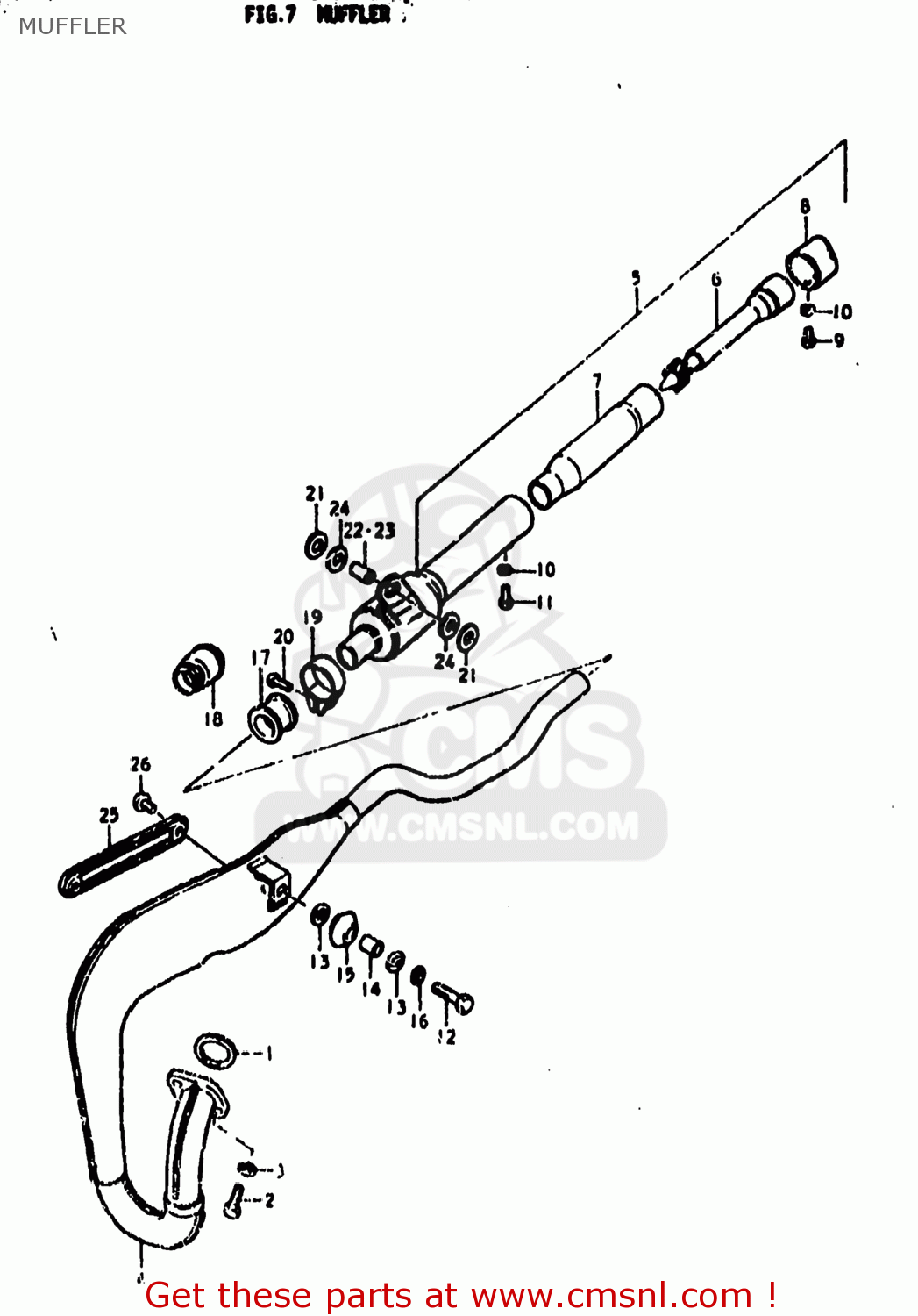 MUFFLER DS80 1979 (N) USA (E03)