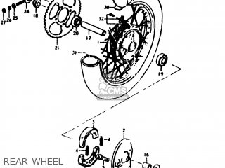 REAR WHEEL - DS80 1979 (N) USA (E03)