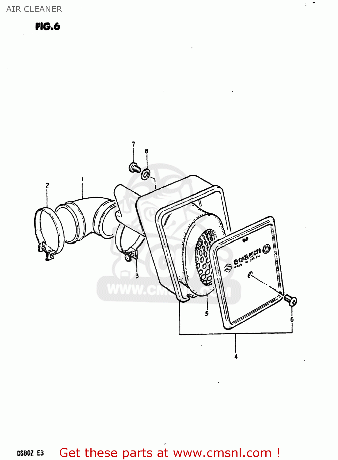 AIR CLEANER DS80 1980 (T) USA (E03)