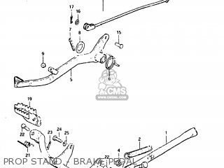 PROP STAND - BRAKE PEDAL - DS80 1980 (T) USA (E03)
